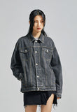 セイントペイン(SAINTPAIN) SP Denim Washed Trucker Jacket-Black