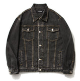 セイントペイン(SAINTPAIN) SP Denim Washed Trucker Jacket-Black