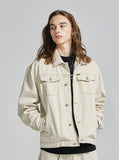 セイントペイン(SAINTPAIN) SP Cotton Twill Trucker Jacket-Ivory