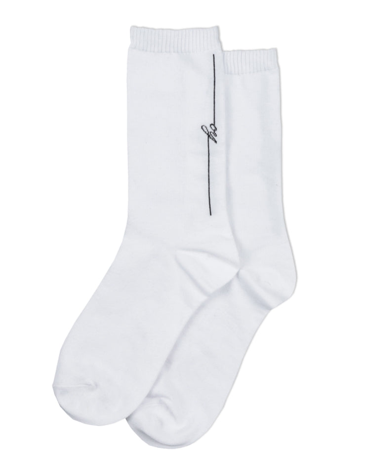 オーワイ(OY) SCRIPT LOGO SOCKS-WHITE