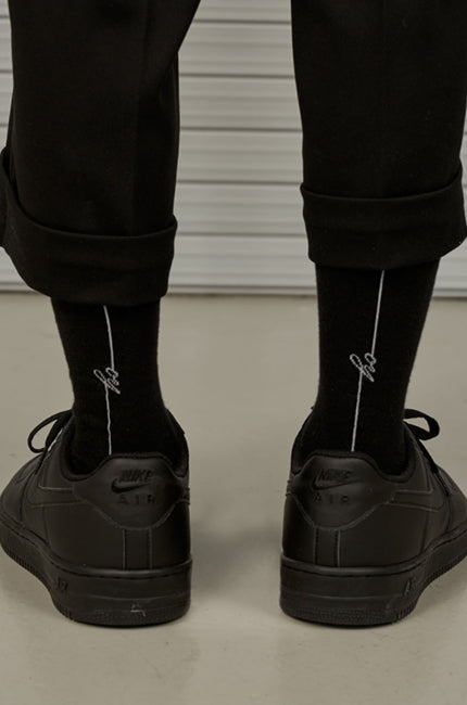 オーワイ(OY) SCRIPT LOGO SOCKS-BLACK