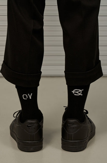 オーワイ(OY) BACK LOGO SOCKS-BLACK