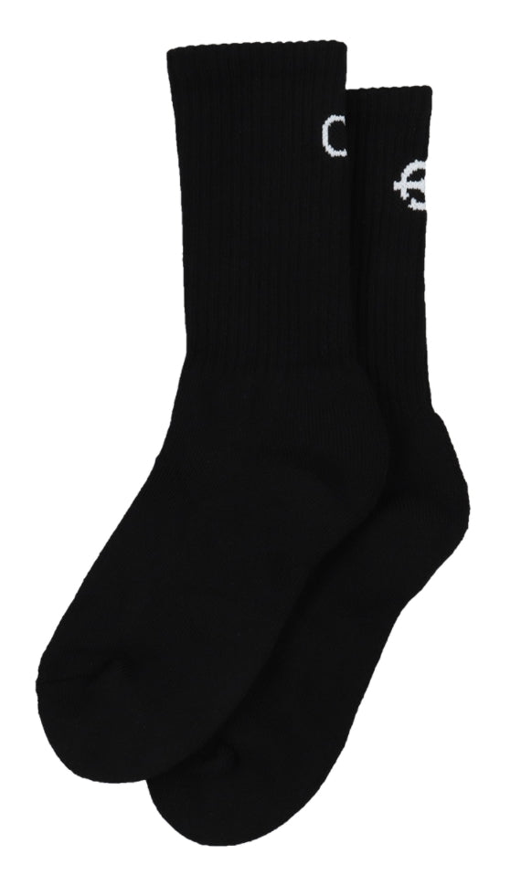オーワイ(OY) BACK LOGO SOCKS-BLACK