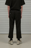 オーワイ(OY)  PIN TUCK CROP WIDE SLACKS-BLACK