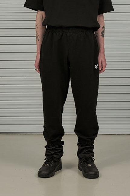 オーワイ(OY)  UNDER LAYERED JOGGER PANTS-BLACK