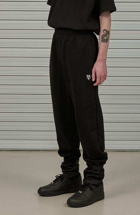 オーワイ(OY)  UNDER LAYERED JOGGER PANTS-BLACK