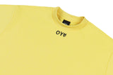 オーワイ(OY) BASIC MOCK NECK LOGO T-LIGHT YELLOW