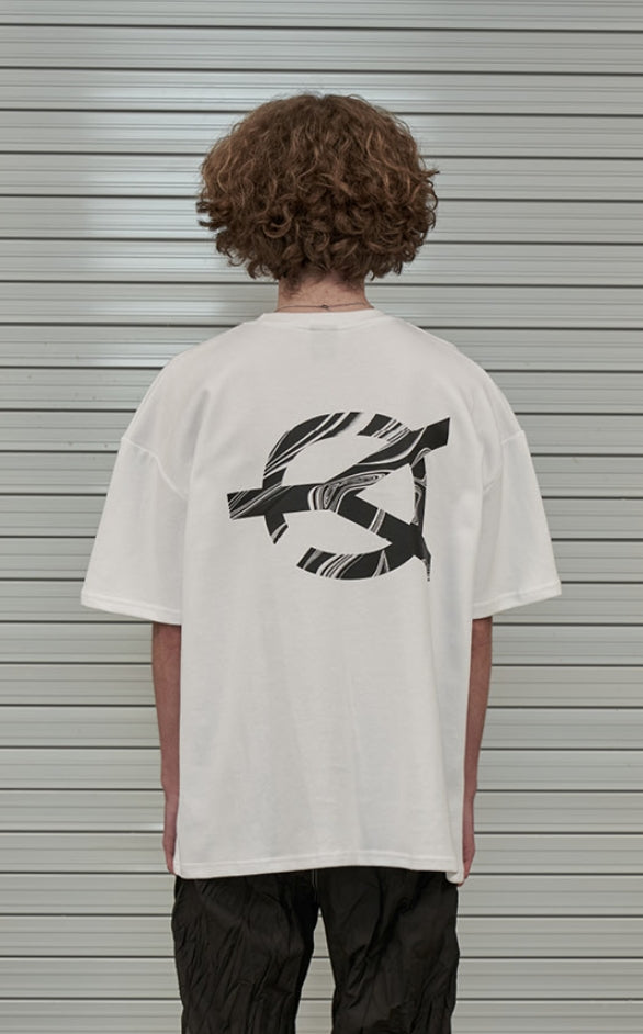 オーワイ(OY) TEXTURE LOGO T-WHITE