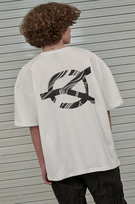 オーワイ(OY) TEXTURE LOGO T-WHITE