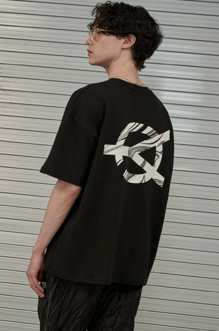 オーワイ(OY) TEXTURE LOGO T-BLACK