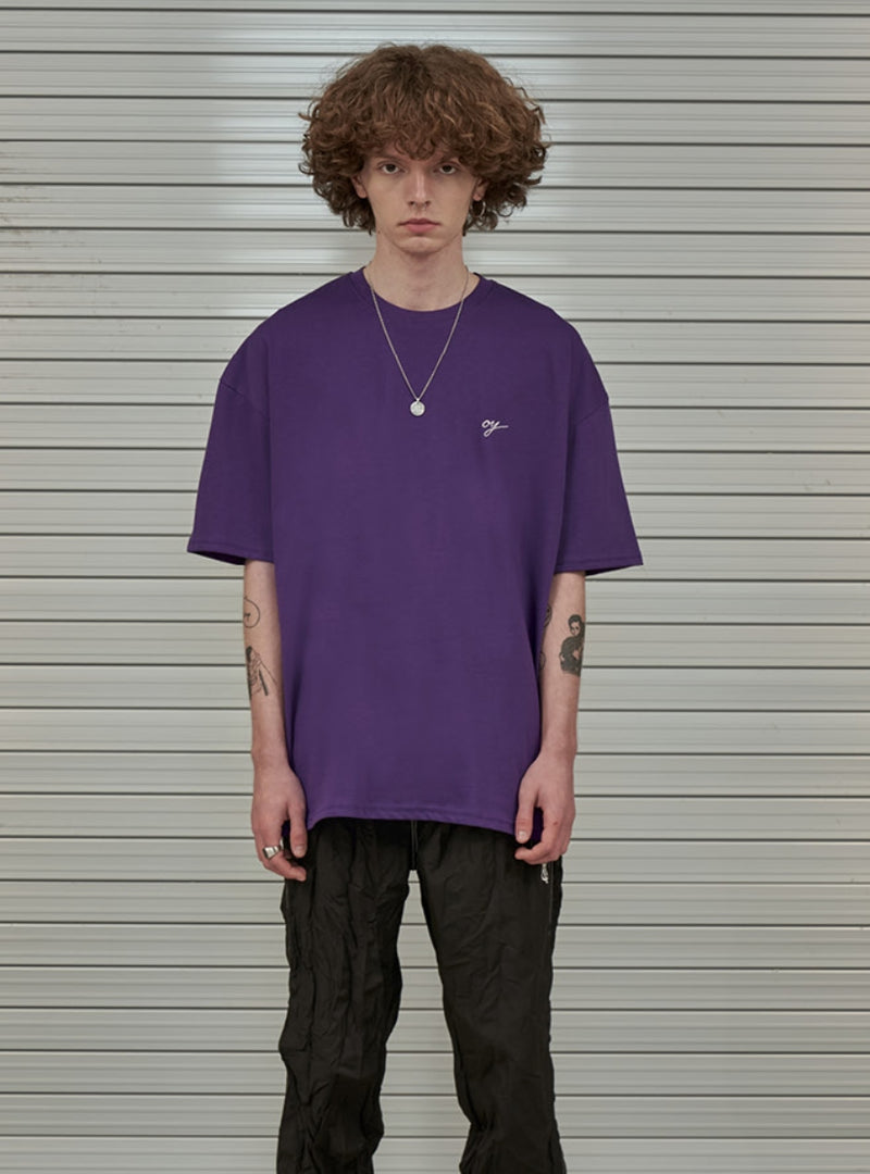 オーワイ(OY) CHERRY BLOSSOMS LOGO T-PURPLE