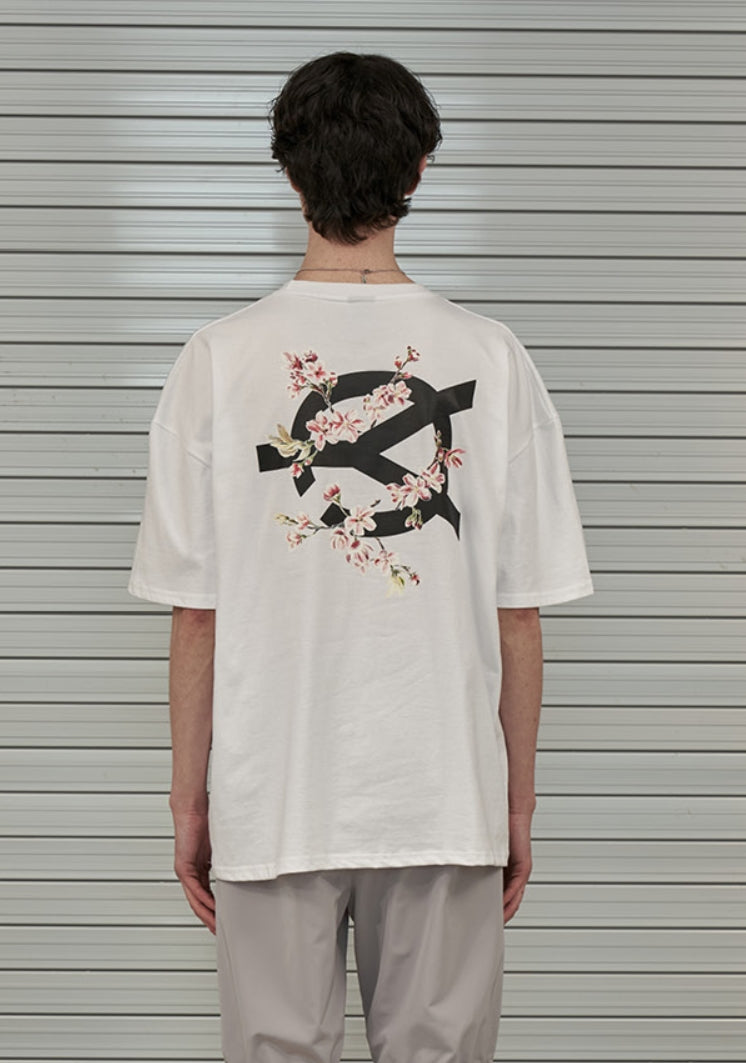 オーワイ(OY) CHERRY BLOSSOMS LOGO T-WHITE