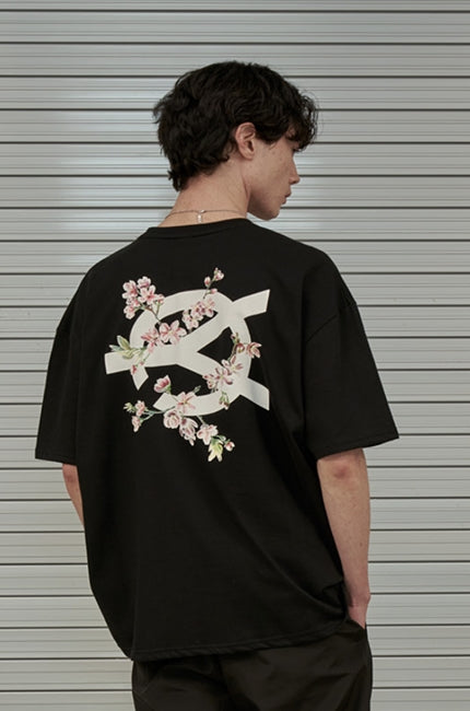 オーワイ(OY) CHERRY BLOSSOMS LOGO T-BLACK