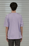 オーワイ(OY) WAVE PIN TUCK SCRIPT LOGO T-LAVENDER PURPLE