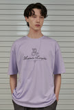 オーワイ(OY) WAVE PIN TUCK SCRIPT LOGO T-LAVENDER PURPLE