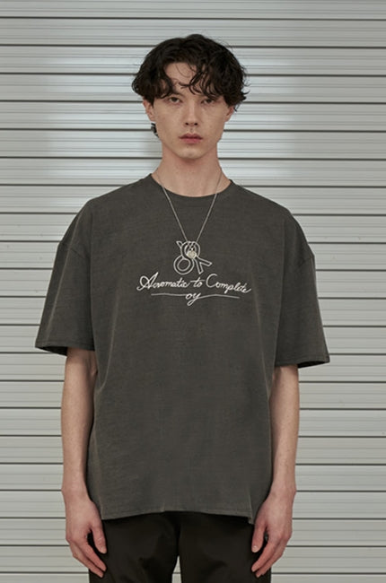 オーワイ(OY) PIGMENT SCRIPT LOGO T-BLACK