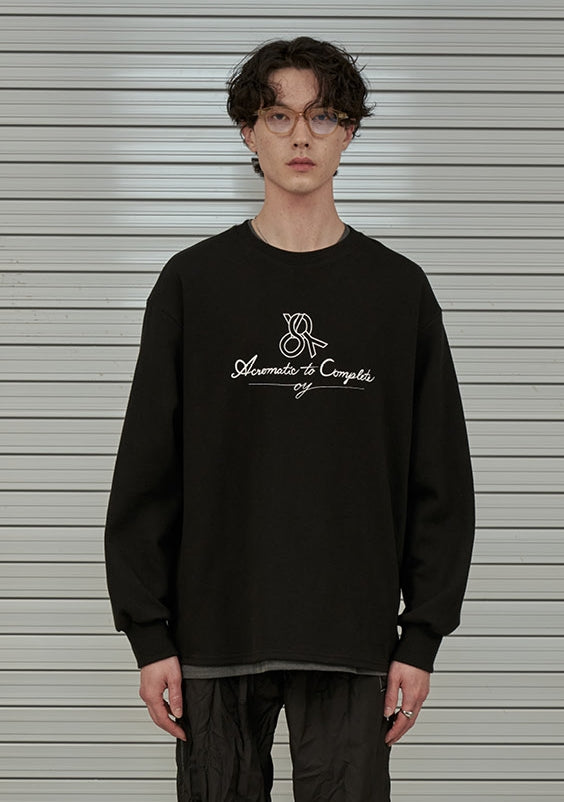 オーワイ(OY) SCRIPT LOGO SIDE ZIPPER SLEEVE T-BLACK