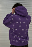 オーワイ(OY) BASIC SLOGAN HOODIE-PURPLE