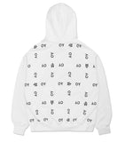 オーワイ(OY) BASIC SLOGAN HOODIE-WHITE