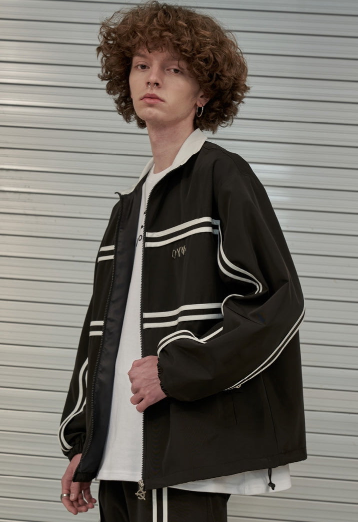 オーワイ(OY) LINE TAPE TRACK JACKET-BLACK