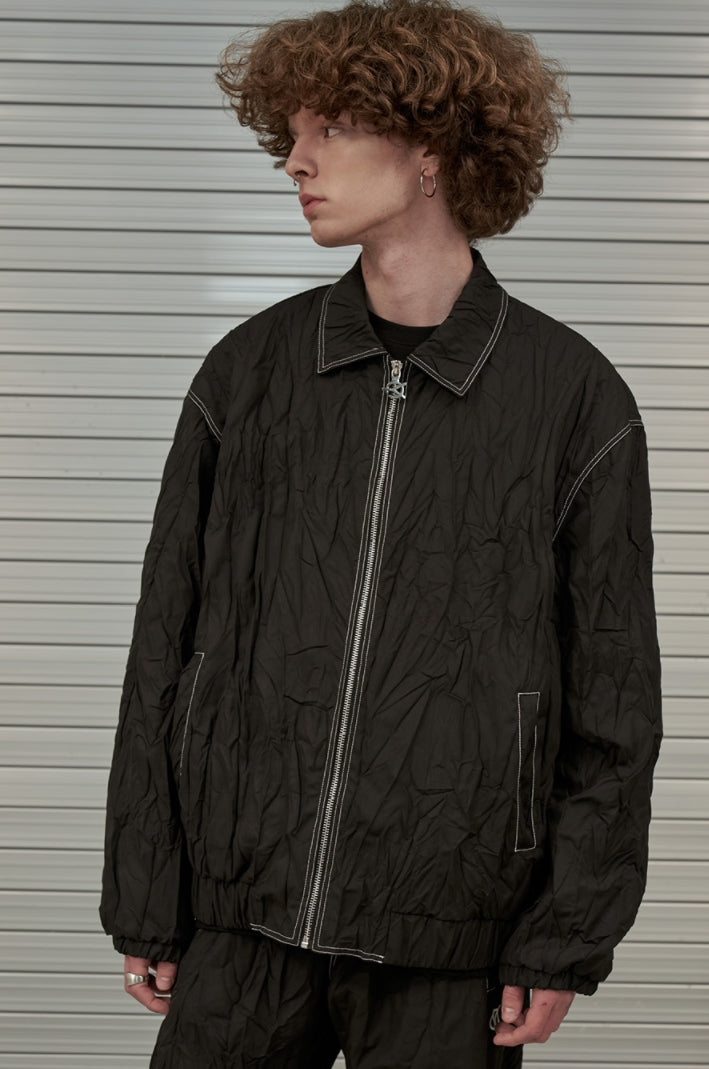 オーワイ(OY) PLEATED JACKET-BLACK