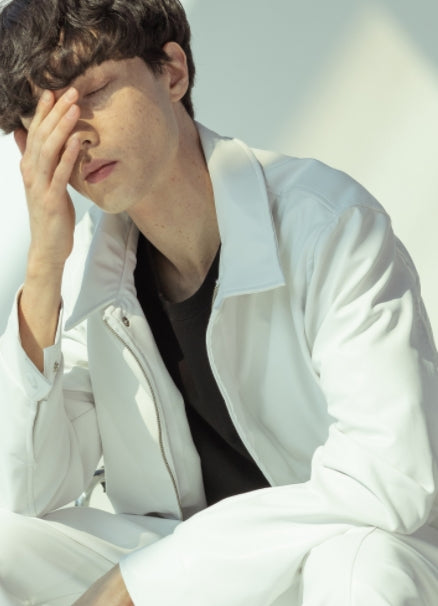 マスノウン(MASSNOUN)  ARTIFICIAL LEATHER JACKET MSOLJ001-WT