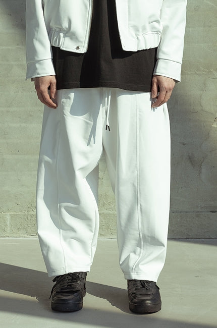 マスノウン(MASSNOUN)  ARTIFICIAL LEATHER PANTS MSOLP001-WT