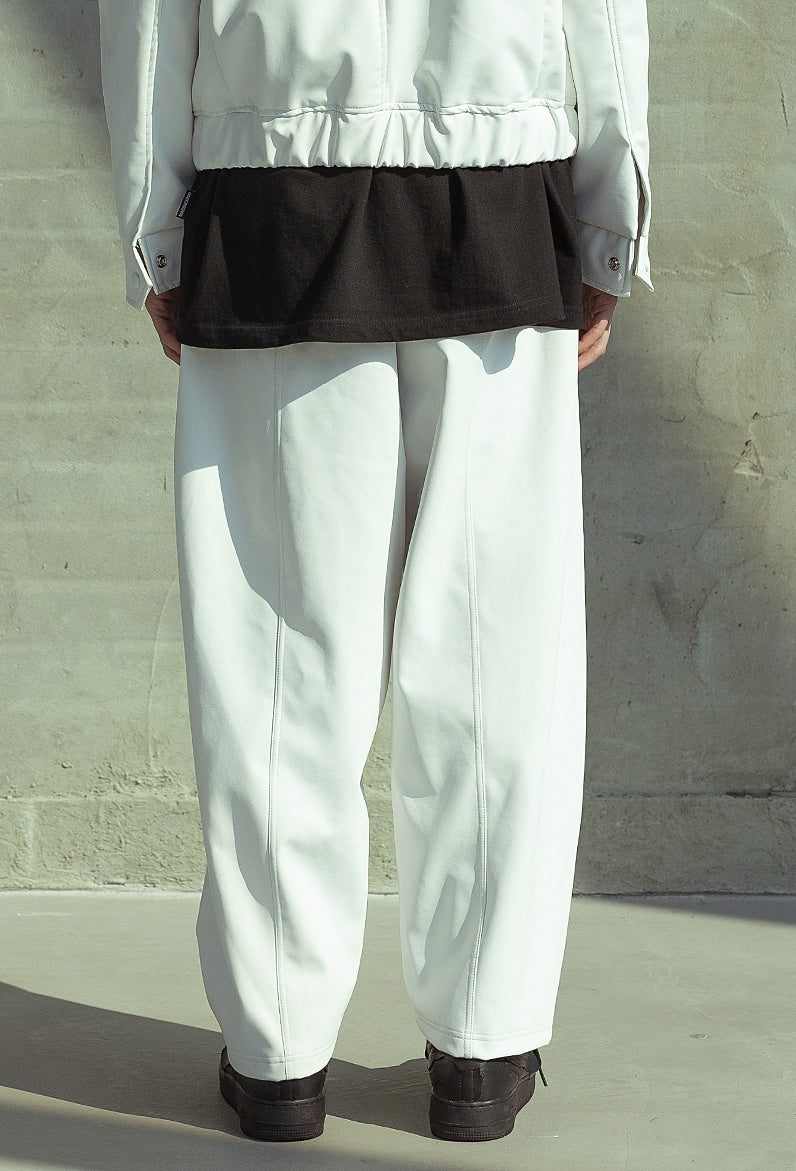 マスノウン(MASSNOUN)  ARTIFICIAL LEATHER PANTS MSOLP001-WT