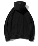マスノウン(MASSNOUN)  DOUBLE REGLAN SOLID HOODY MSOHD001-BK