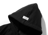 マスノウン(MASSNOUN)  DOUBLE REGLAN SOLID HOODY MSOHD001-BK
