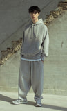 マスノウン(MASSNOUN)  DOUBLE REGLAN SOLID HOODY MSOHD001-GY