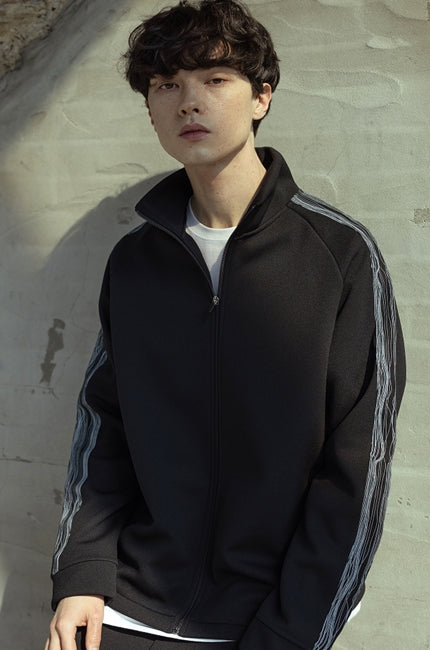 マスノウン(MASSNOUN)  SCALE LINE TRACK JACKET MSOZP001-BK