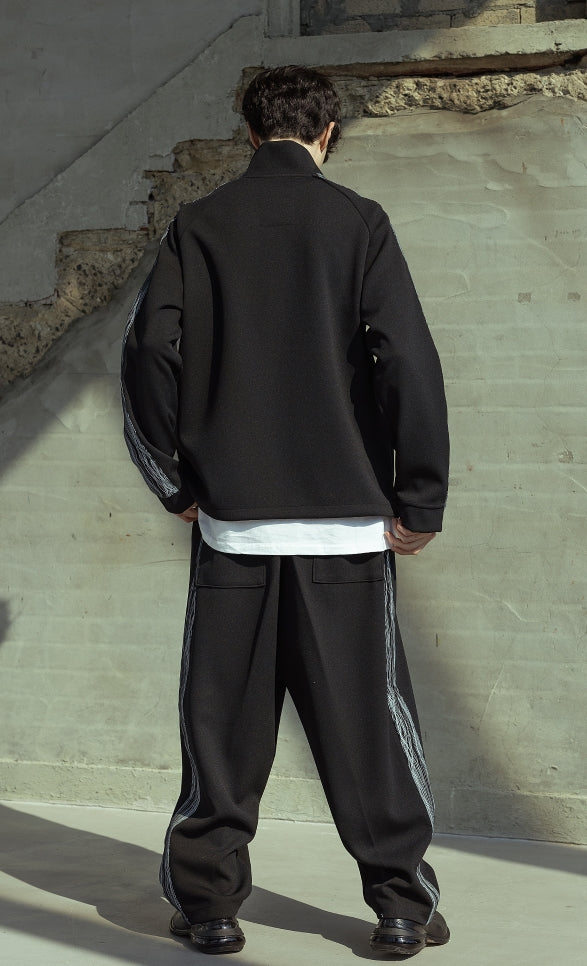 マスノウン(MASSNOUN)  SCALE LINE TRACK JACKET MSOZP001-BK