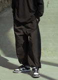 マスノウン(MASSNOUN)  BALLOON FIT CHROME PANTS MSOTP003-BK