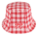 ワンダービジター(WONDER VISITOR)   Twin rose check bucket [Red]