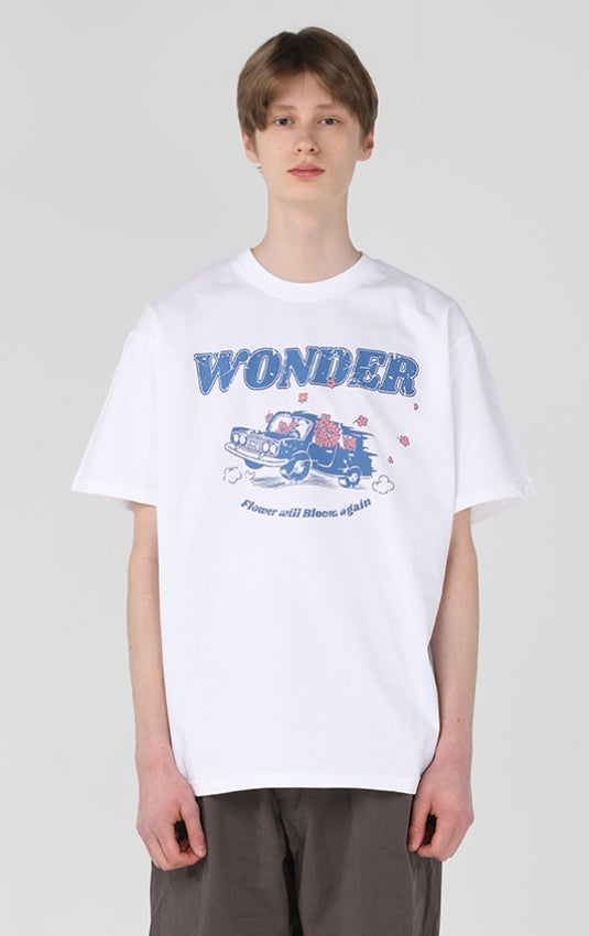 ワンダービジター(WONDER VISITOR)  Drive T shirts [White]