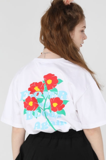 ワンダービジター(WONDER VISITOR)  FWBA Camellia T shirts