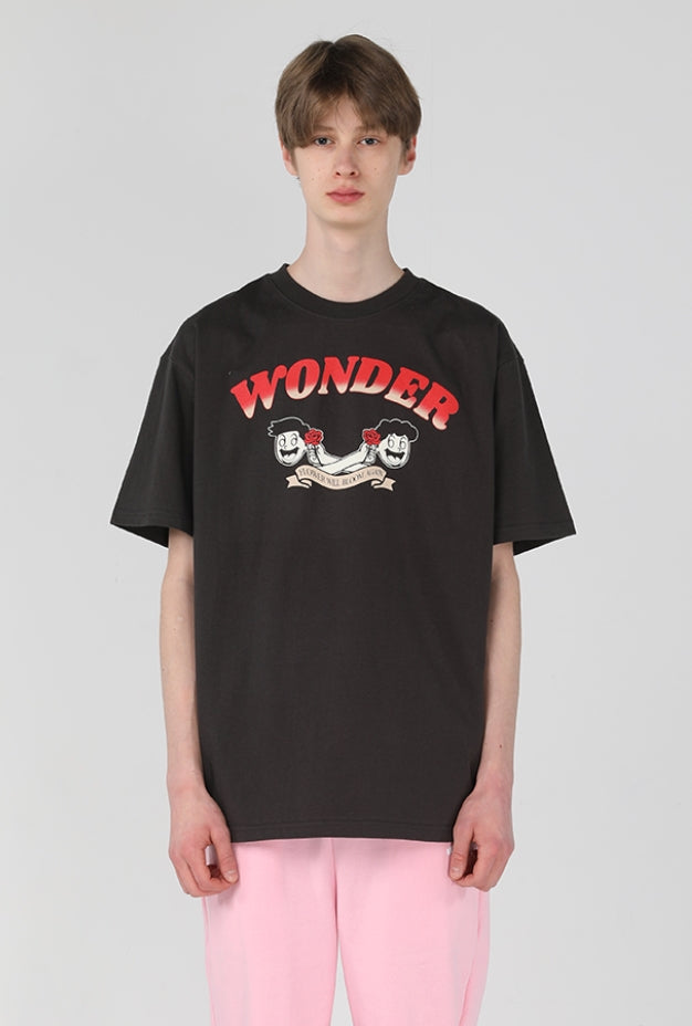 ワンダービジター(WONDER VISITOR)  2021 Signature T shirts [Charcoal grey]