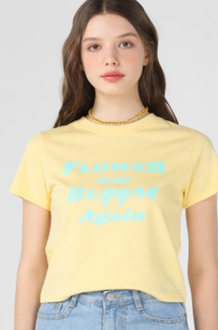 ワンダービジター(WONDER VISITOR)  FWBA crop T shirts [Yellow]