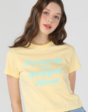 ワンダービジター(WONDER VISITOR)  FWBA crop T shirts [Yellow]