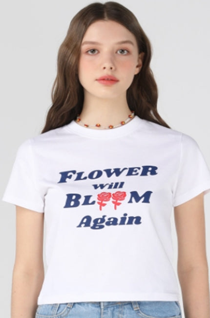 ワンダービジター(WONDER VISITOR)  FWBA crop T shirts [White]