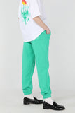 ワンダービジター(WONDER VISITOR)  Happy Logo jogger pants [Green]