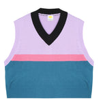 ワンダービジター(WONDER VISITOR)  Striped crop knit vest [Lilac]