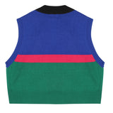 ワンダービジター(WONDER VISITOR)  Striped crop knit vest [Blue]
