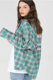 ワンダービジター(WONDER VISITOR)  FWBA Check pattern shirts [Green]