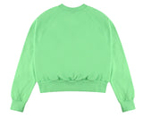 ワンダービジター(WONDER VISITOR)  Stupid baby Crop Sweat-shirt [Green]