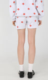 ワンダービジター(WONDER VISITOR)  Red flower pattern Shorts [Light grey]