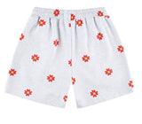ワンダービジター(WONDER VISITOR)  Red flower pattern Shorts [Light grey]