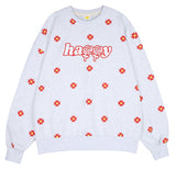 ワンダービジター(WONDER VISITOR)  Red flower pattern Sweat-shirt [Light grey]