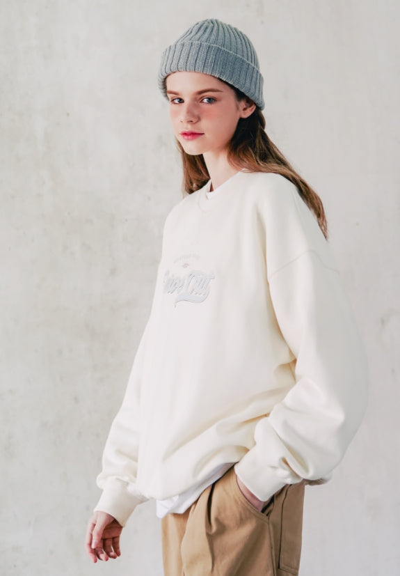 ダブルユーブイプロジェクト(WV PROJECT) Outstitch Sweatshirt Cream JIMT7460